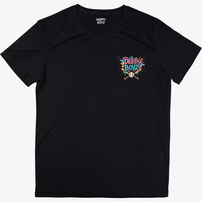 Stay Drippy All SZN Black Youth Baseball Shirt by Drippy Boyz – Graffiti Style with DB Logo